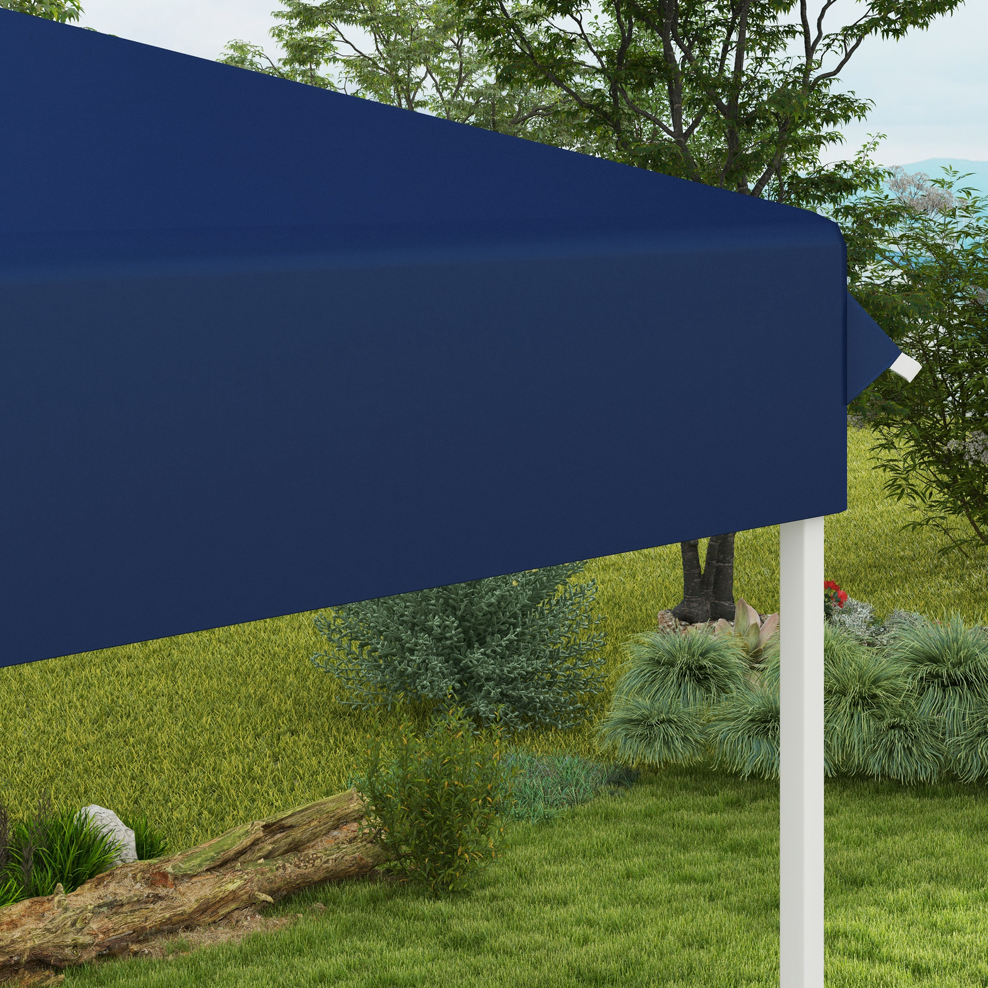 Outsunny 13" x 13" Dark Blue Pop Up Instant Outdoor Canopy, Height Adjustable
