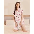 thumbnail image 2 of Ekouaer Womens Nightgown Button Down Sleepshirts Short Sleeve Sleepwear Boyfriend Nightshirts Pajama Dress, 2 of 5