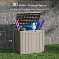 thumbnail image 3 of Sersper 30 Gallon Deck Box, Resin Outdoor Storage Box, Waterproof and UV Resistant Lightweight Storage Deck Box for Garden Tools, Supplies, Toys, Gray, 3 of 8