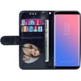 thumbnail image 3 of case for Samsung Galaxy A32 5G (Not 4G) Wallet Case, Girly Glitter Sparkly Bling Leather Case Zipper Pocket with ID Card Holder Slot Shockproof Magnetic Cover for Samsung Galaxy A32 5G SFLL Black, 3 of 10