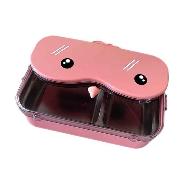Renjiang Luncheaze Lunch Box Boîte à Lunch Rose Dessin Animé Acier Inoxydable Isolation Boîte à Lunch Compartiment Carré Boîte à Lunch Isolation Boîte à Lunch Boîte à Lunch Repas