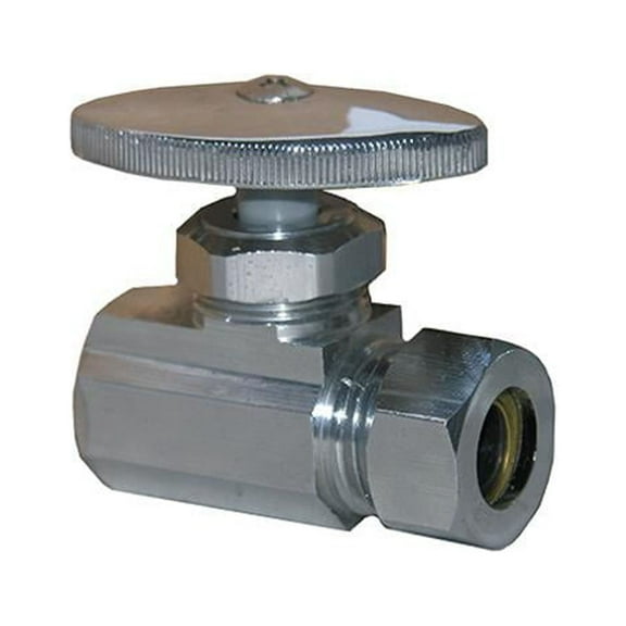 Lasco 06-7275 Straight Valve, Chrome, 1/2 x 7/16 In. - Quantity 6