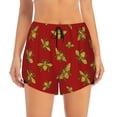 thumbnail image 2 of Goofa Hohey Bee Golden Printed Women 2 in 1 Running Shorts,Quick Dry Athletic Workout Shorts,High Waisted Athletic Shorts with Liner Pockets-Large, 2 of 9