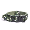 thumbnail image 2 of Training Dog Collar, Metal Buckle Dog Collar, Nylon Dog Collar, Camo Dog Collar, Heavy Duty, Metal Ring, Quick Release, Padded, Green, Outdoor, 2inWide, 1 Pc, 2 of 4