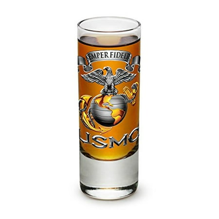 

Shot Glasses - US Marine Corps Gifts for Men or Women - Semper Fidelis Shot Glass - USMC Glass Shot Glass (2 Oz)