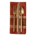 thumbnail image 2 of Contemporary Home Living Set of 6 Orange and Brown Square Napkin 20", 2 of 3
