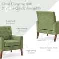 thumbnail image 5 of Dycanpo Modern Linen Accent Chair Armchairs 18.5"H Comfy Living Room for Home Bedroom, Green, 5 of 6