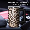 thumbnail image 4 of 40 oz Tumbler With Handle,Leopard Print Skinny Vacuum Insulated Tumbler With Straw,Cute Cheetah Print Cups Water Bottle CoffeeTravel Tumbler, Leopard Decor/Accessories for Women, 4 of 6