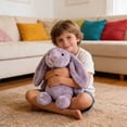 thumbnail image 5 of Bunny Stuffed Animal, 16.93in Cute Rabbit Plush, Home Decor Gift Soft Bunny Plush Long Ear Stuffed Animal (Purple), 5 of 6