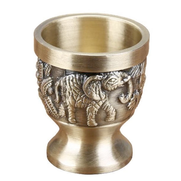1 vaso de whisky vintage con relieve de animal, mini copa de vino.