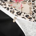 thumbnail image 4 of Catabedysis Bowknot Initial Letter Twin Duvet Cover,Leopard Pattern Alphabet U Twin Bedding For Girls,Black Reversible,2-Piece,1 Duvet Cover and 1 Pillowcase, 4 of 6