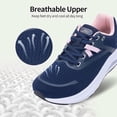 thumbnail image 5 of JOYFON Wide Toe Box Shoes for Women Arch Support Walking Tennis Sneakers Orthotic Leather Shoes for Bunions, Plantar Fasciitis PinkBlue Size 7.5, 5 of 6