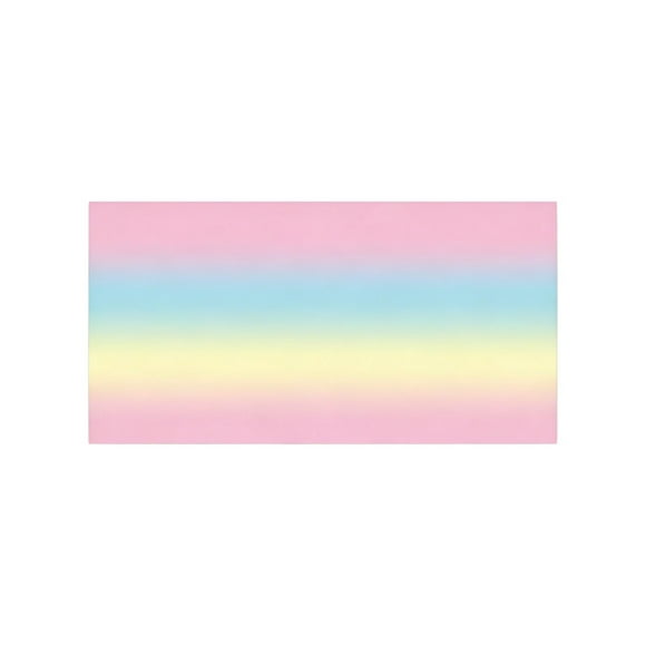 Nappe en Plastique Dégradé Arc-en-Ciel Pastel (108"x54 Pouces), Nappe Jetable Imperméable pour Fêtes de Carnaval, Anniversaire et Vacances