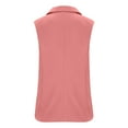 thumbnail image 6 of Dezsed Women's Sleeveless Blazers Open Front Casual Blazer Vests Solid Color Lapel Single Button Lightweight Jackets Women Pink 3XL, 6 of 7
