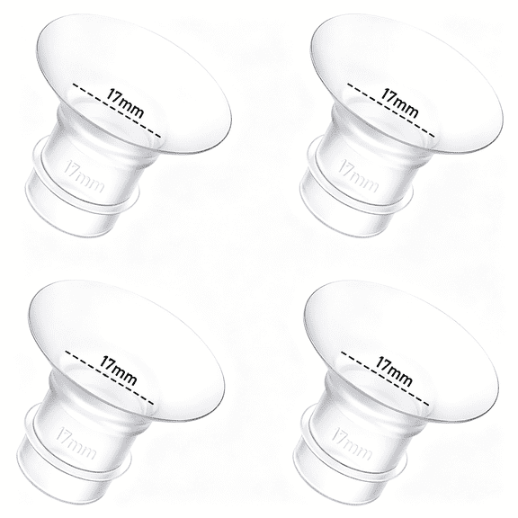 DUPAI 4Pcs Breast Pump Flange Insert 17Mm Compatible with Medela Elvie/Lansinoh/Paruu P10 Breast Pump,Fit for M5/M9/M6/V2 Pro/V2 Pro/S12 Pro E10 S1 S1 Pro