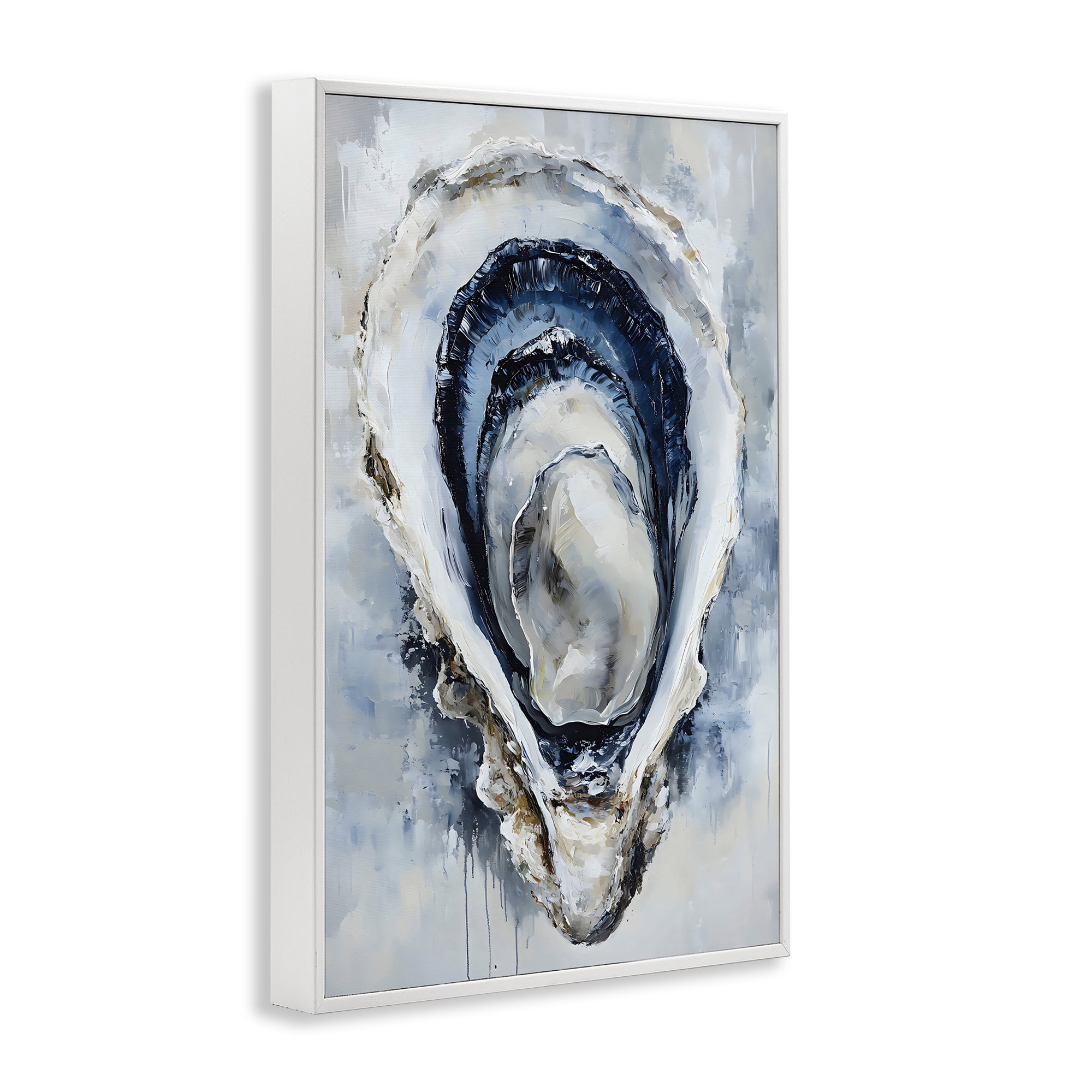 Stupell Industries Blue Oyster Shell Interior White Framed Giclee Art, design by Creative Studio