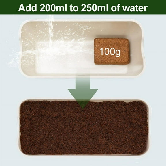 OutmaxHome Coco Coir Bricks for Plants, All Natural Organic Compressed Coconut Coir Fiber, Easy to Expand, Ideal for Vegetables, Herbs, Flowering Plants