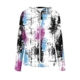 thumbnail image 3 of cocolona Womens Zip Up Hoodie 2025 Fall Winter Long Sleeve Casual Hooded Sweatshirts Fashion Loose Floral Print Jacket, 3 of 5
