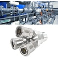 3 Way Quick Coupler Quick Connect Air Hose Splitter Universal Type Male ...