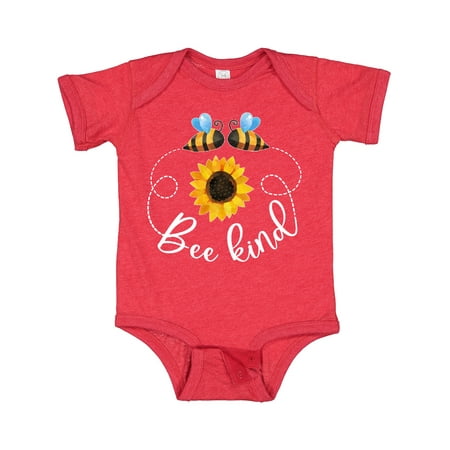 

Inktastic Bee Kind Bees and Sunflower Gift Baby Boy or Baby Girl Bodysuit