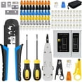 TRAHOOLEATBUY Crimping Tool Kit RJ45 Crimp Tool Set CAT5 LAN Cable