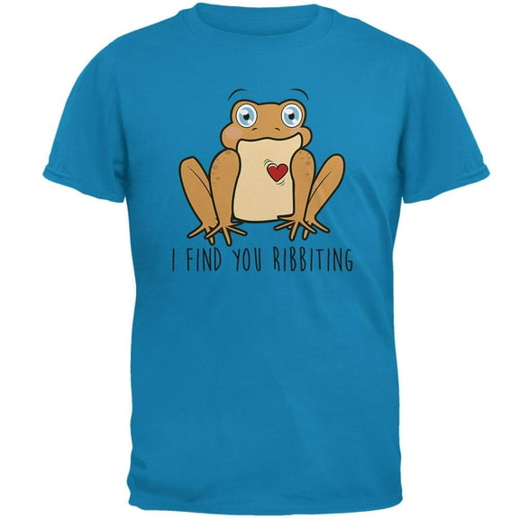 Toad I Find You Riveting Funny Pun Valentine's Day Mens T Shirt Sapphire LG