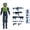 B, variant on Ultimate 3D Printed Warrior Action Figures Multi-Joint Movable Robot Soldier Models for Collectibles, Desk Displays, and DIY Customization
