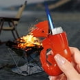 thumbnail image 2 of Torche Coupe-Vent Motif Unique de Crevette Ornement Flamme Réglable Rechargeable Convient aux Bougies Extérieur, 2 of 5