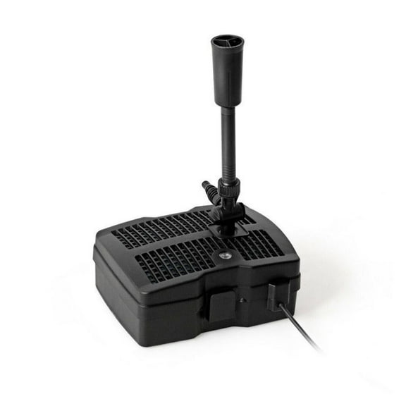 Pond Filter Pump 660 GPH with UV Sterilizer & Fountain Heads - Submersible 4-in-1 Filter, Pump, Fountain, UV Clarifier for Ponds & Aquariums