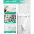 thumbnail image 3 of No Hook Shower Curtain with Snap in Liner, Boho Khaki Stripes Abstract Geometric Texture Hotel Shower Curtains for Bathroom, Washable Shower Curtain Liner Set with Mesh Top Window, 36"x78", 3 of 6
