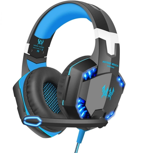 Audífonos de Diadema con Micrófono para Gaming Gadgets and Fun Eclixe Auriculares Gamer G200 Azul con negro