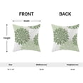 thumbnail image 4 of Sage Green White Pillow Covers 18x18 Inch Set of 2 Dahlia Floral Decor Throw Pillows Summer Modern Geometry Flower Outdoor Decorative Cushion Cases for Sofa Couch Bed Decorations, 4 of 6