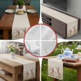thumbnail image 5 of Burlap Table Runner 90 Inches Long,Easter Rabbit on Vintage Linen Non-Slip Kitchen Table Runners for Dining Room Everyday Use Party Table Decorations Flowers Bunnies Butterfly, 5 of 9