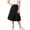 Black, variant on Girls Faux Denim Tiered Skirt Kids Casual Elastic Waist A Line Tiered Ruffle Midi Skirts 4-15 Years
