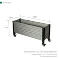 thumbnail image 3 of Mobile Trough Planter Box Raised Garden Bed Wood Texture Grey & Black, 3 of 5