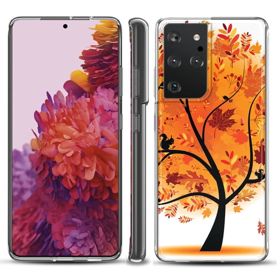 Slim-Fit Lightweight Protective Phone Case compatible with Samsung Galaxy S21 ULTRA 5G, by OneToughShield ® - Golden Tree