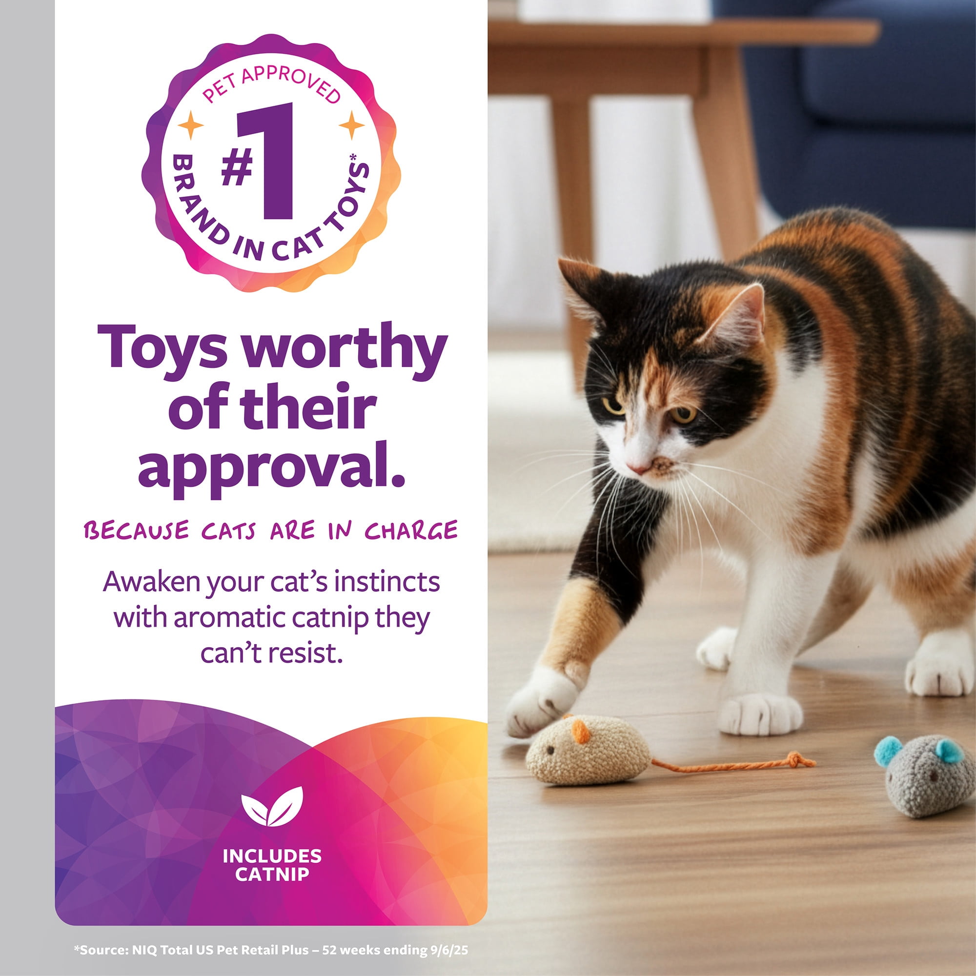 (4 pack) SmartyKat Skitter Critters Mice Catnip Cat Toys, 3 Count