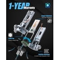 thumbnail image 2 of D2H LED Headlight Bulbs 20000Lm 40W 6500k Cold White Light, Plug and Play, Fog Lamps, 2-Pack, 2 of 8