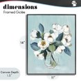 thumbnail image 4 of Stupell Industries Traditional Magnolia Arrangement over Blue Black Framed Giclee Art, 11 x 14, by Janet Tava, 4 of 8