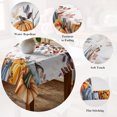 thumbnail image 5 of Orange Blue Fall Table Cloth Waterproof Tablecloths, Thanksgiving Maple Leaf Pumpkins Tablecloth Dining Table Cover for Kitchen Party Tabletop Outdoor, Square Tablecloth 54x54 Inch, 5 of 9