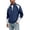 Blue, variant on Men's Full Zip Track Jacket Athletic Color Block Sportswear Stand Collar Lightweight Running Gym Training Coat with Elastic Cuffs for Fall Activewear