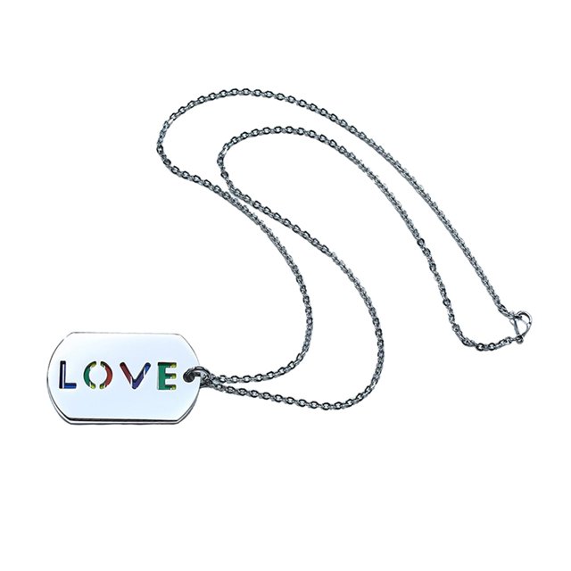 Acero inoxidable lesbianas colgante para hombres/mujeres jinwen collar del orgullo gay