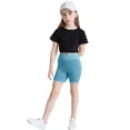 thumbnail image 4 of Lovzfmll Kid's Compression Shorts for Girls, High-Waisted with Side Pockets, Stretchy for Running, Gym, and Yoga for 4-5 Years, 4 of 9