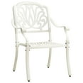 thumbnail image 2 of vidaXL Ensemble Bistro 3 Pcs Aluminium Moulé Blanc, 2 of 5