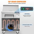 thumbnail image 3 of VEVOR 28" Commercial Refrigerator Sandwich & Salad Prep Table, 7.4 Cu. Ft Stainless Steel Refrigerated Food Prep Station with 12 Pans, Cut Board, Frost Free Refrigerator, 3 of 9