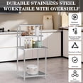 thumbnail image 3 of Stainless Steel Commercial Kitchen Prep & Work Table, Heavy Duty Kitchen Prep Table with Adjustable Shelf for Restaurant, Warehouse, 30 x 24 Inch, 3 of 7