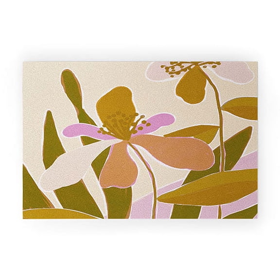 Society6 Alisa Galitsyna Colorful Iris Flowers 30" x 20" Welcome Mat