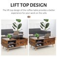 thumbnail image 5 of Hommpa 39 Inch Wood Lift Top Coffee Table with Charging Station & Hidden Compartment and Storage Shelf Lift Desktop Dining Table for Home Living Room Office, 5 of 9