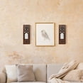 thumbnail image 4 of The Wooden Town Wall Hanging Plaques Wall Décor Jharokha With Mirror, Elegant Sculpture Wall Décor Panel to Enhance the Décor of Your Room or Office - 12x4 Inch - Burnt Set of 2, 4 of 6