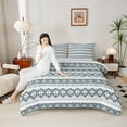thumbnail image 4 of jejeloiu Ancient Aztec Theme Bedding Comforter Set,Boho Bohemian Geometric Twin Comforter Sets,Lightgreen White Bedding Set For Men Women,Microfiber Bedroom Decorative Reversible,2pcs, 4 of 8